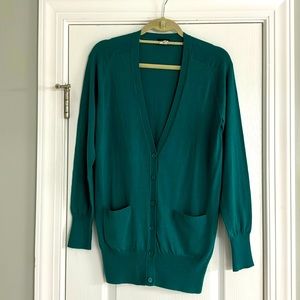 Green cardigan